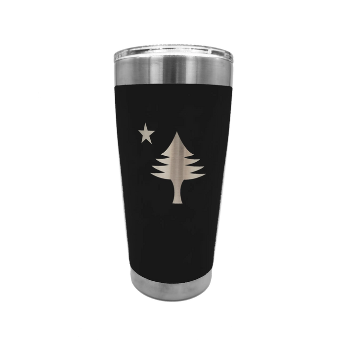Maine Flag Insulated SS Tumbler Large SHOP ROGUE WEAR Accessories Black
