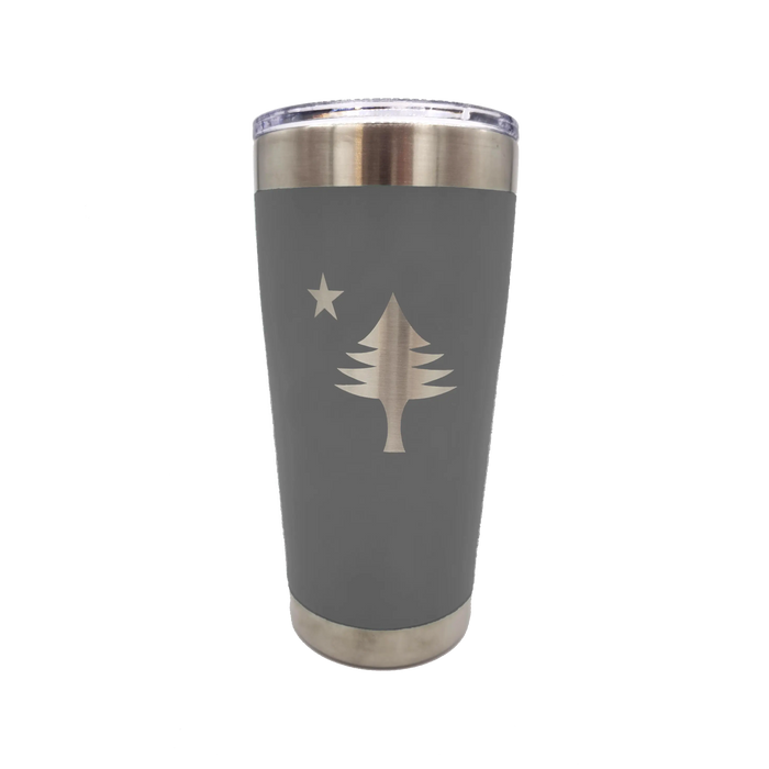 Maine Flag Insulated SS Tumbler Large SHOP ROGUE WEAR Accessories Grey