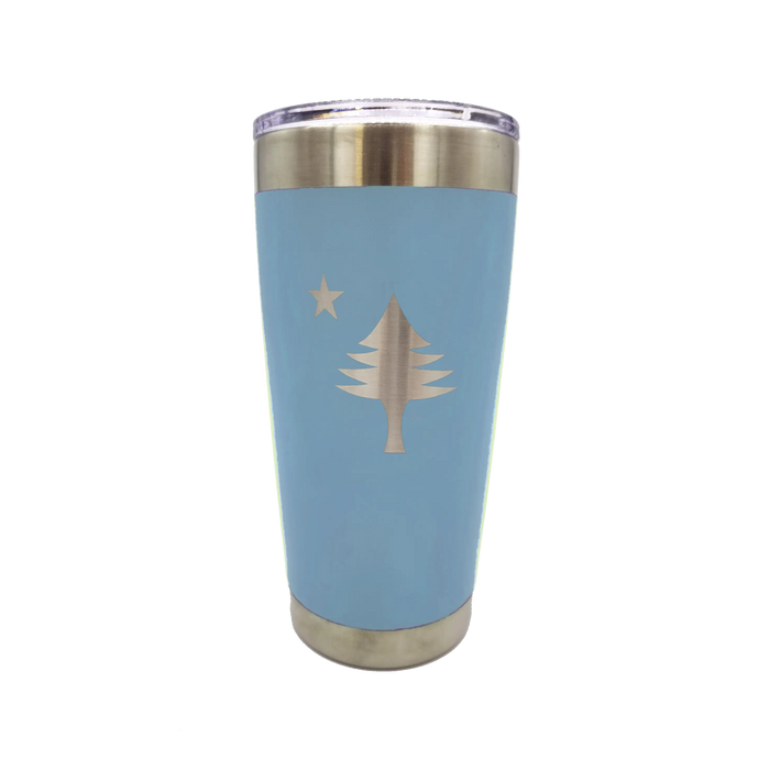 Maine Flag Insulated SS Tumbler Large SHOP ROGUE WEAR Accessories Light-Blue