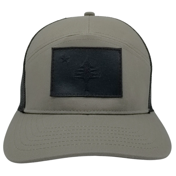 MAINE Flag Black Patch Camper Hat SHOP ROGUE WEAR Hats Color-Olive-Black