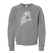 Youth Maine State Flag Crewneck SHOP ROGUE WEAR Crewneck L-14-16-Deep-Heather-Grey