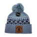Fair Isle Knit Pom Hat SHOP ROGUE WEAR Hats Color-Slate-Blue