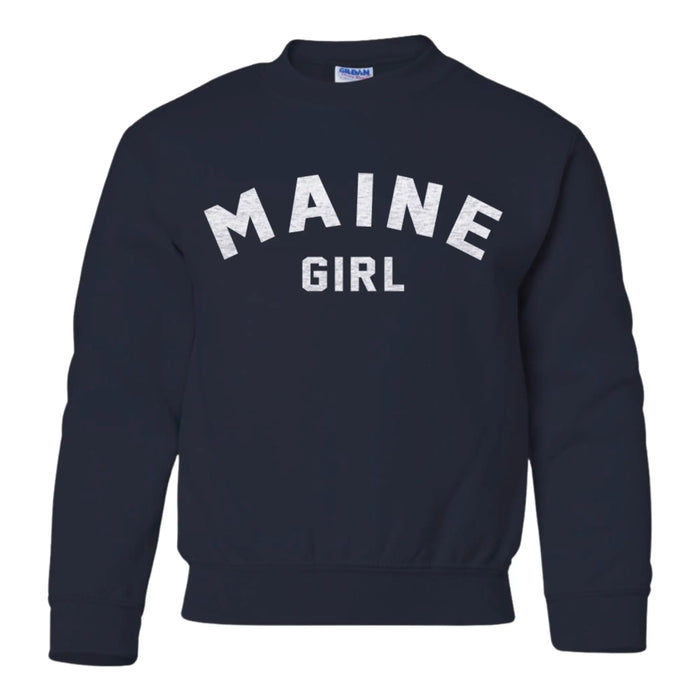 Youth Maine Girl Crewneck SHOP ROGUE WEAR Crewneck Y-XL-Navy