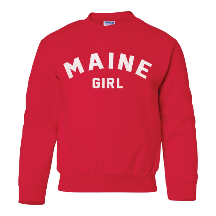 Youth Maine Girl Crewneck SHOP ROGUE WEAR Crewneck Y-XL-Red