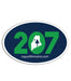 207 Flag Oval Sticker Decal ROGUE LIFE MAINE Sticker