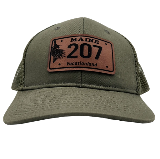 207 License Plate Trucker Hat SHOP ROGUE WEAR Hats Color-Olive