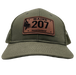 207 License Plate Trucker Hat SHOP ROGUE WEAR Hats Color-Olive