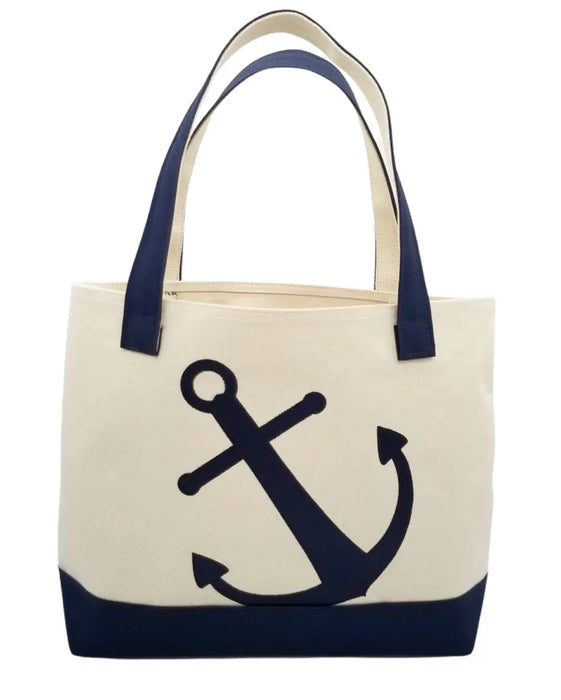 Anchors Away Large Navy Tote Bag SHOP ROGUE WEAR Bags Style-Standard