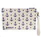 All Over Anchors Zipper Pouch Wristlet ROGUE LIFE MAINE