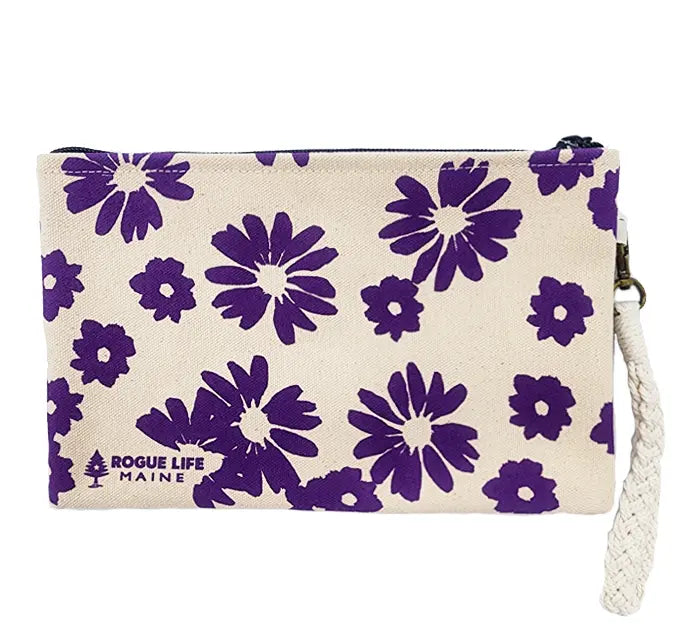 All Over Floral Zipper Pouch Wristlet ROGUE LIFE MAINE
