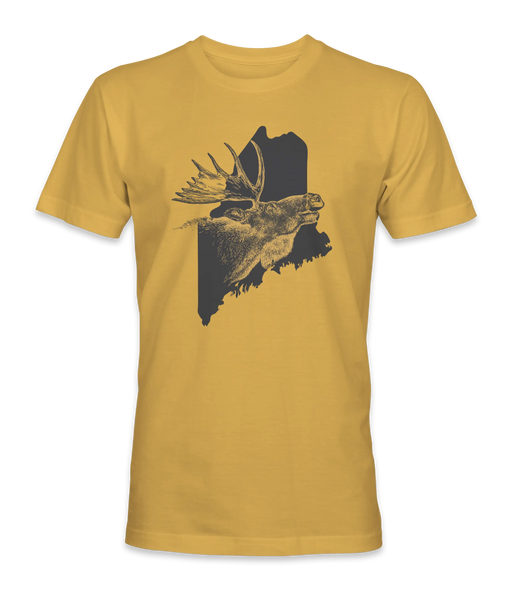 Maine Moose Sketch T-Shirt SHOP ROGUE WEAR T-shirt 3XL-Dijon