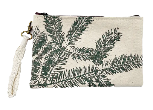 Tree Farm Spruce Zipper Pouch Wristlet ROGUE LIFE MAINE  FOREST-GREEN
