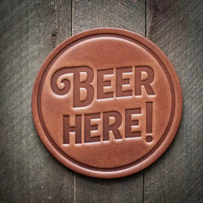 Leather Coasters ROGUE LIFE MAINE  Beer-Here