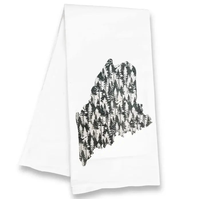 Maine State Trees Kitchen Tea Towel ROGUE LIFE MAINE