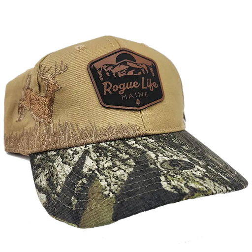 Camo/Tan Buck Embroidered Cotton Twill Cap SHOP ROGUE WEAR Hats