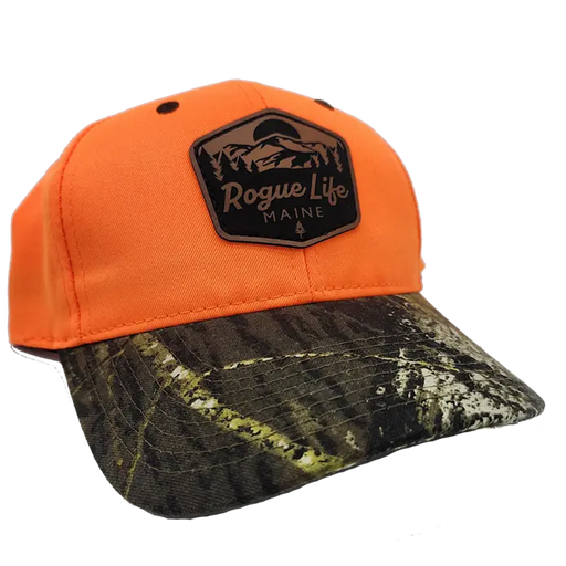 Real Tree Camo/Hunting Orange Poly Twill Cap SHOP ROGUE WEAR Hats Color-Orange