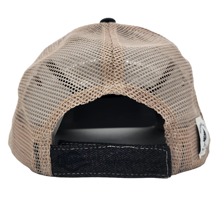 MAINE Flag Leather Denim Trucker Hat SHOP ROGUE WEAR Hats