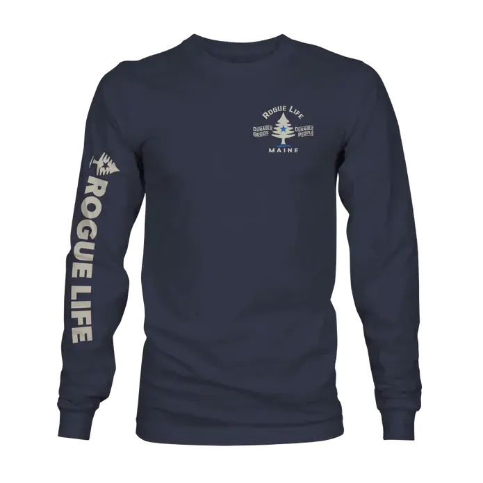Durable People Long Sleeve SHOP ROGUE WEAR Long Sleeve 3XL-Denim-Blue
