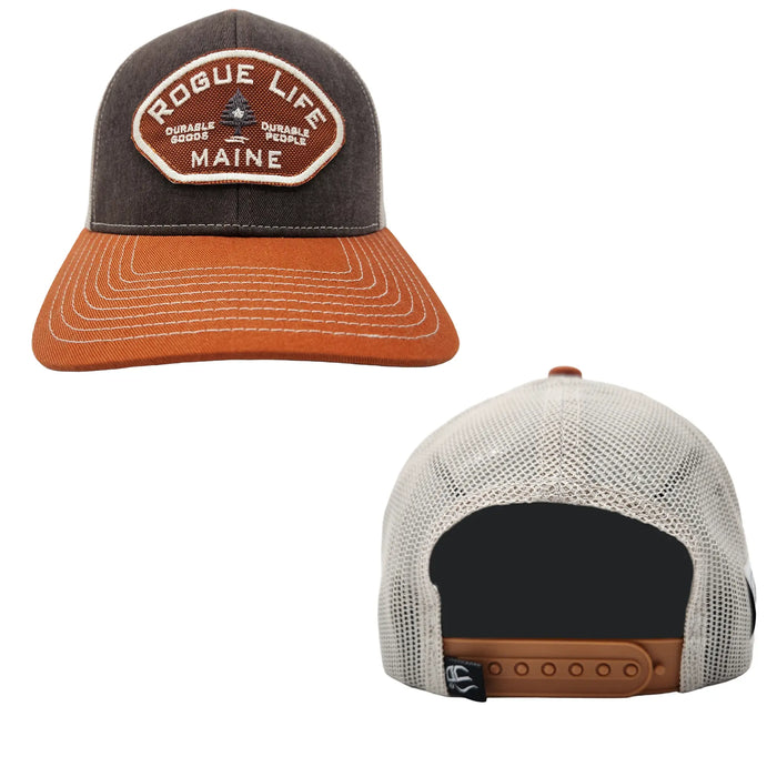 Durable Vintage Trucker Hat SHOP ROGUE WEAR Hats Brown