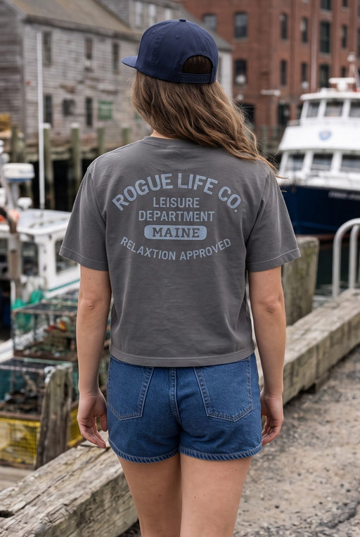 Women's Leisure Department Garment-Dyed Cropped Tee ROGUE LIFE Co. T-Shirt
