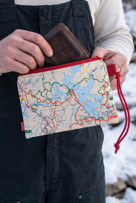 Maine Snowmobile Trail Wristlet ROGUE LIFE Co. Bag