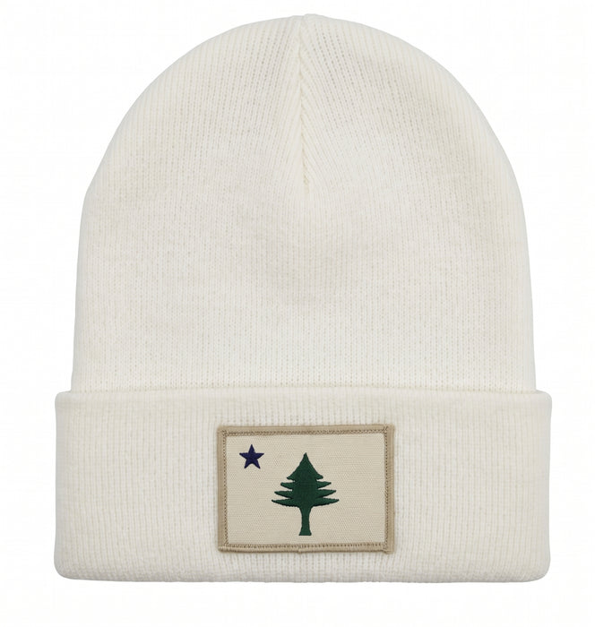 Maine Flag Fleece-Lined Knit Beanie SHOP ROGUE WEAR Beanies