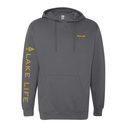 Lake Life Embroidered Hoodie SHOP ROGUE WEAR hoodie 2XL-Charcoal