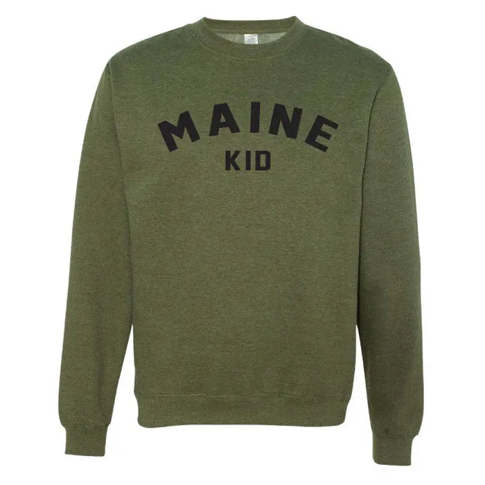Adult Maine Kid Crewneck SHOP ROGUE WEAR Crewneck 3XL-Military-Green