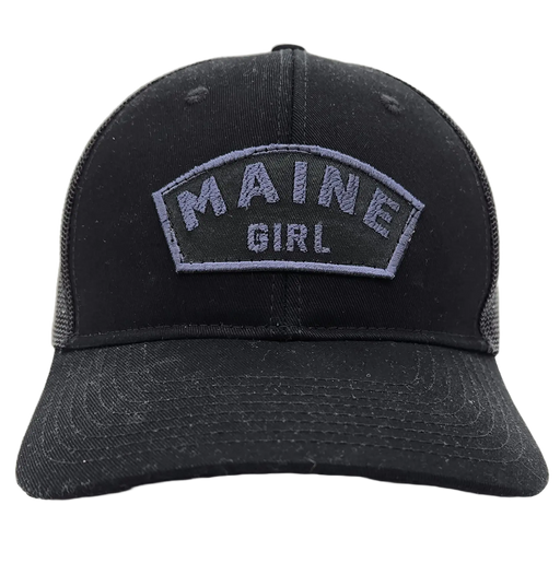 Maine Girl Black Patch Trucker Hat SHOP ROGUE WEAR Hats Color-Black