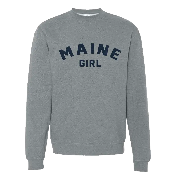 Adult Maine Girl Crewneck SHOP ROGUE WEAR Crewneck 3XL-Athletic-Grey