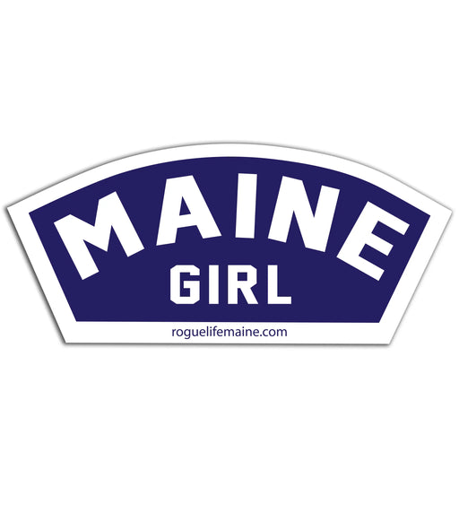 Maine Girl Sticker Decal ROGUE LIFE MAINE Sticker Color-Navy