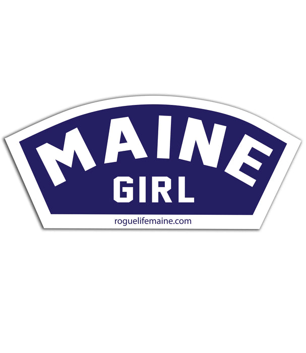 Maine Girl Sticker Decal ROGUE LIFE MAINE Sticker Color-Navy