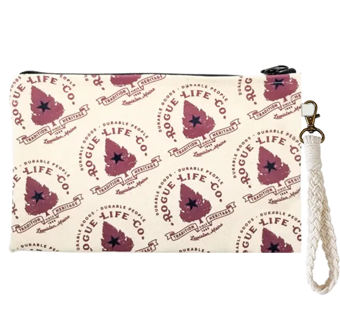 Vintage Heritage Tree Zipper Pouch Wristlet ROGUE LIFE MAINE Accessories Size-LG