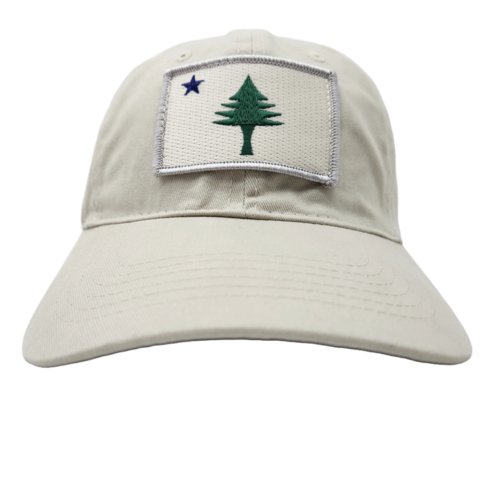 Maine Flag Patch Twill Hat SHOP ROGUE WEAR Hats Color-Stone