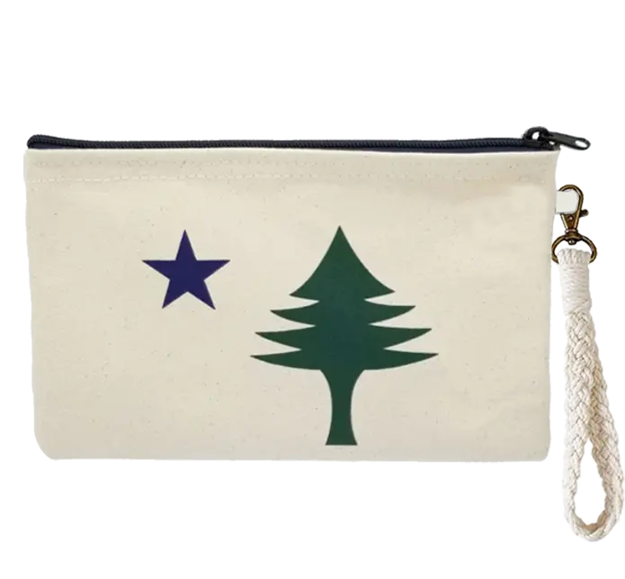 ME Flag Zipper Pouch Wristlet ROGUE LIFE MAINE Accessories Size-LG