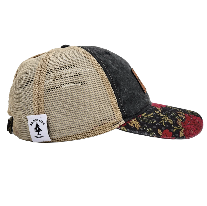 Women's Fit Maine Girl Leather Patch Hat SHOP ROGUE WEAR Hats