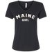 Maine Girl White Text V-Neck T-Shirt SHOP ROGUE WEAR T-shirt 3XL-Black