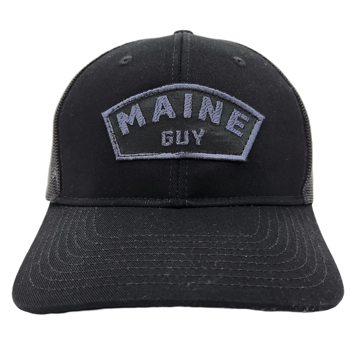 Maine Guy Black Patch Trucker Hat SHOP ROGUE WEAR Hats Color-Black