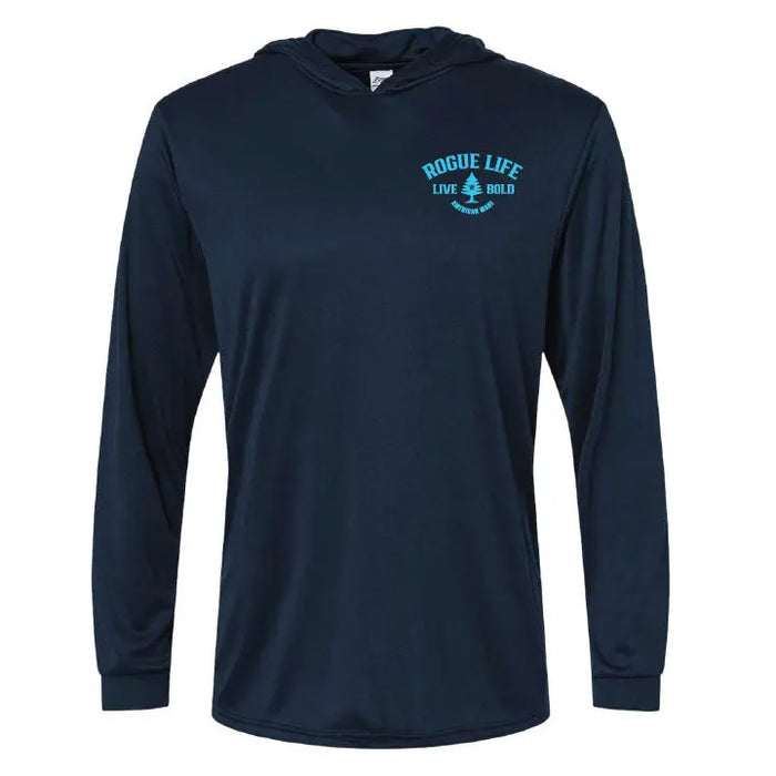 Live Bold Hooded UPF 50+ Long Sleeve SHOP ROGUE WEAR Long Sleeve 3XL-Navy