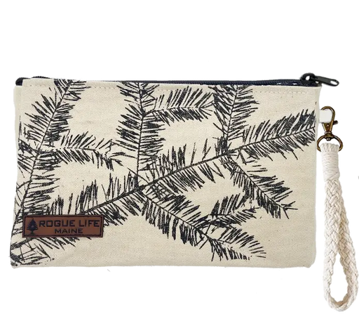 Tree Farm Spruce Zipper Pouch Wristlet ROGUE LIFE MAINE