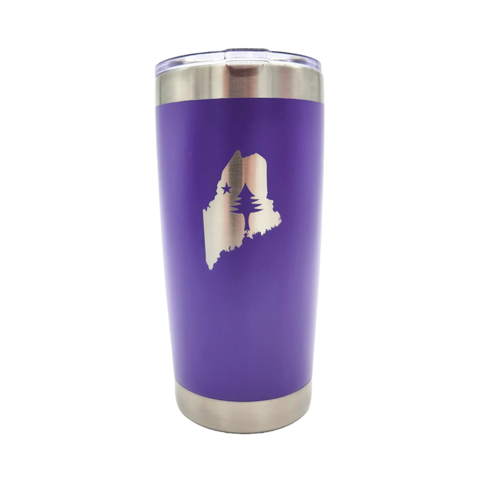 State of Maine/Maine Flag Large Insulate Tumbler SHOP ROGUE WEAR Accessories Purple