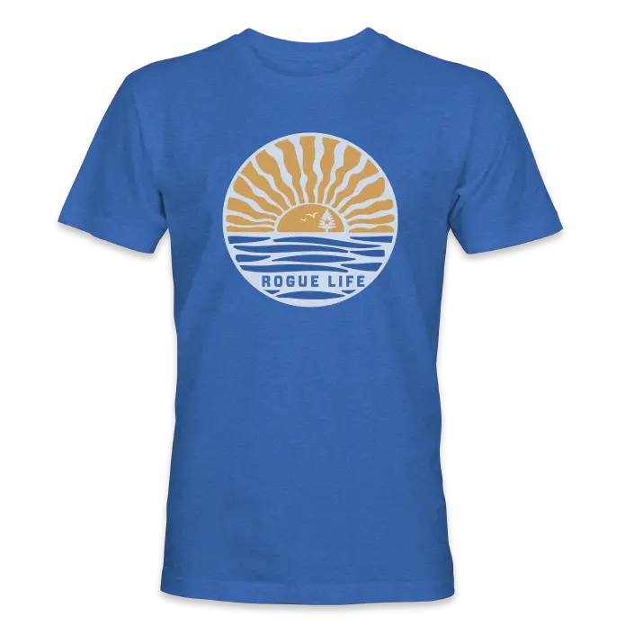 Retro Sunshine T-Shirt SHOP ROGUE WEAR T-shirt 3XL-Heather-Royal-Blue