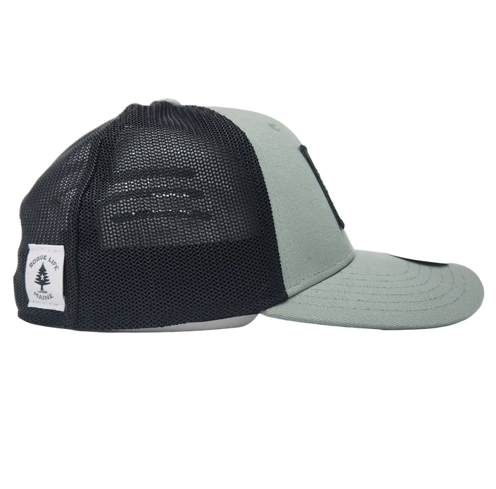 MAINE Flag Black Patch Trucker Hat SHOP ROGUE WEAR Hats