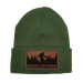 Sasquatch Leather Patch Fleece-Lined Knit Beanie SHOP ROGUE WEAR Hats Olive