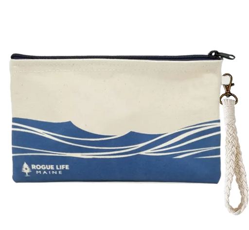 Taste the Seas Zipper Pouch Wristlet ROGUE LIFE MAINE  Size-LG