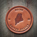 Leather Coasters ROGUE LIFE MAINE  State-of-Maine