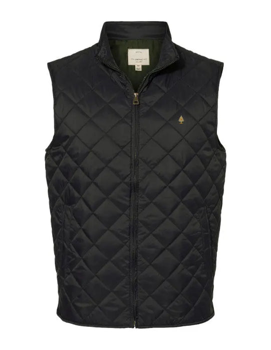Men's Diamond Quilted Vest SHOP ROGUE WEAR OUTERWEAR 3XL-BLACK