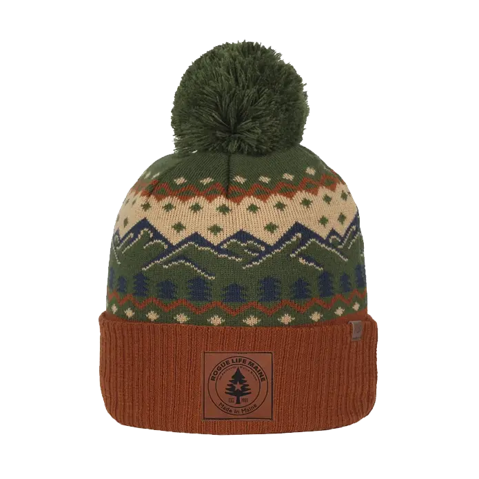 Wild Mountain Pom Beanie SHOP ROGUE WEAR Hats Color-Clay
