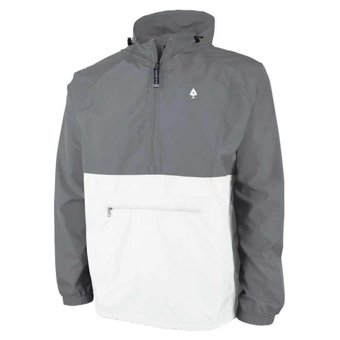 Women's Pack-N-Go Pullover Windbreaker ROGUE LIFE MAINE OUTERWEAR 2XL-Grey-White