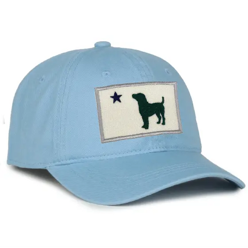 Maine Flag Dog Patch Twill Hat SHOP ROGUE WEAR Hats Lt-Blue
